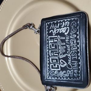 Coach Poppy leather Wristlet